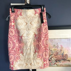 NWT TAHARI Floral Paisley Pencil Skirt